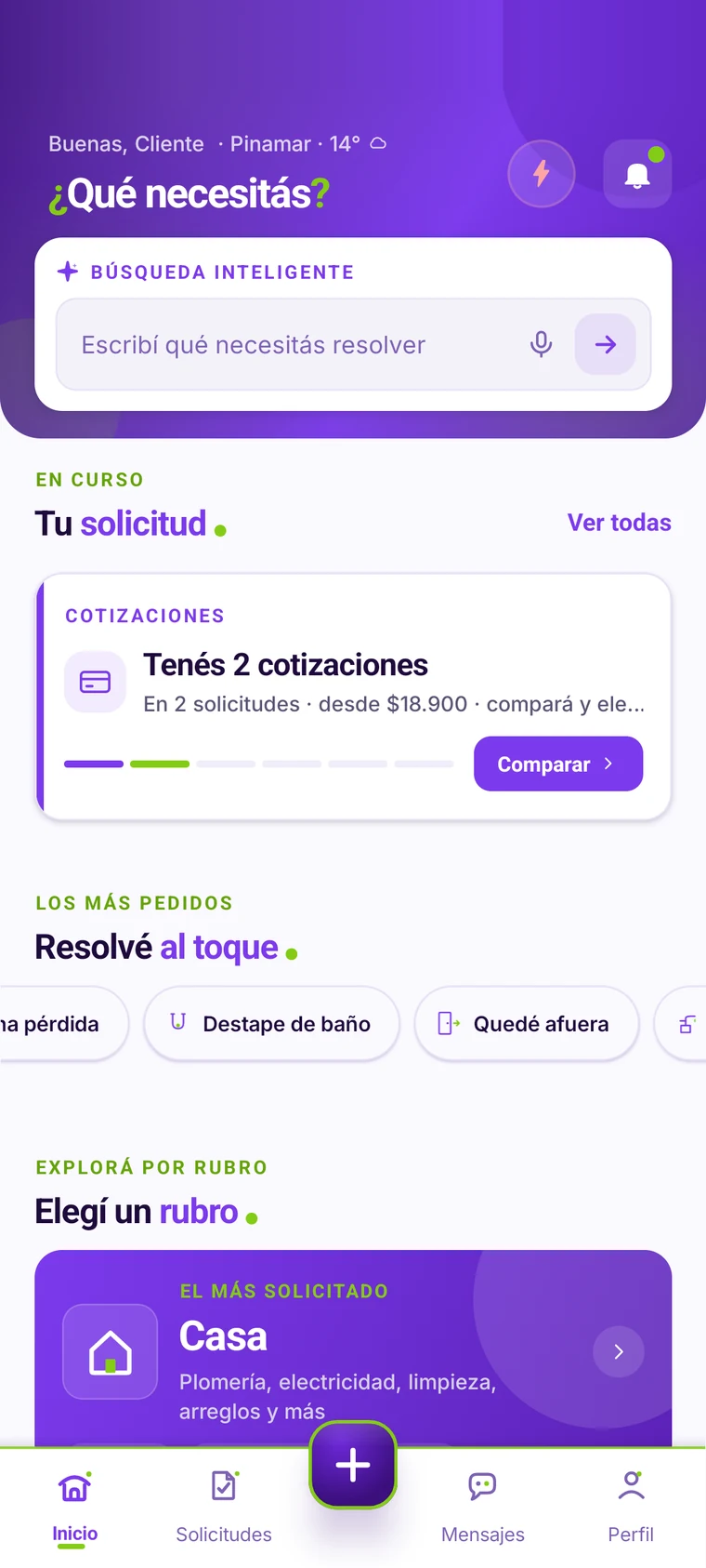 Paso 5: el trabajo en curso en la pantalla principal
