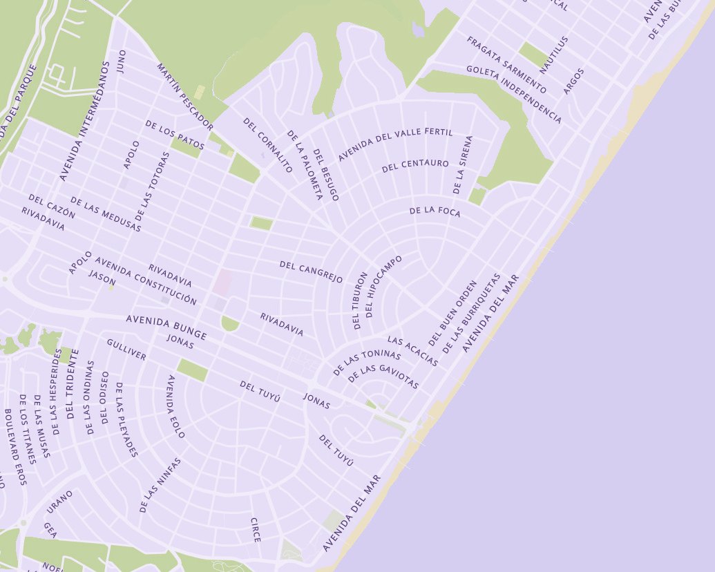 Mapa de Pinamar — zona de cobertura Brivo